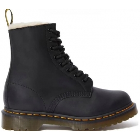 Ботинки DR.MARTENS 1460 SERENA ЧЕРНЫЕ С МЕХОМ