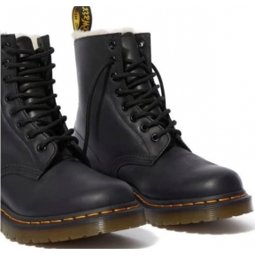 Ботинки DR.MARTENS 1460 SERENA ЧЕРНЫЕ С МЕХОМ