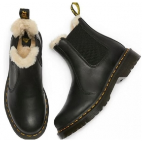 Ботинки Dr.Martens Chelsea Leonore Черные с мехом